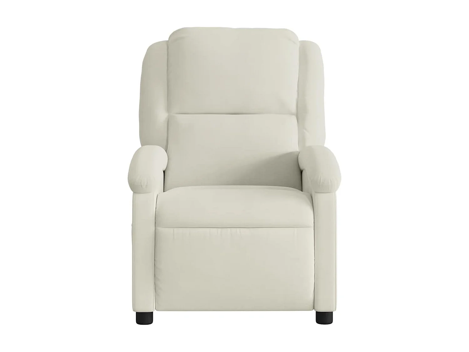 Sillón reclinable de masaje eléctrico terciopelo color crema