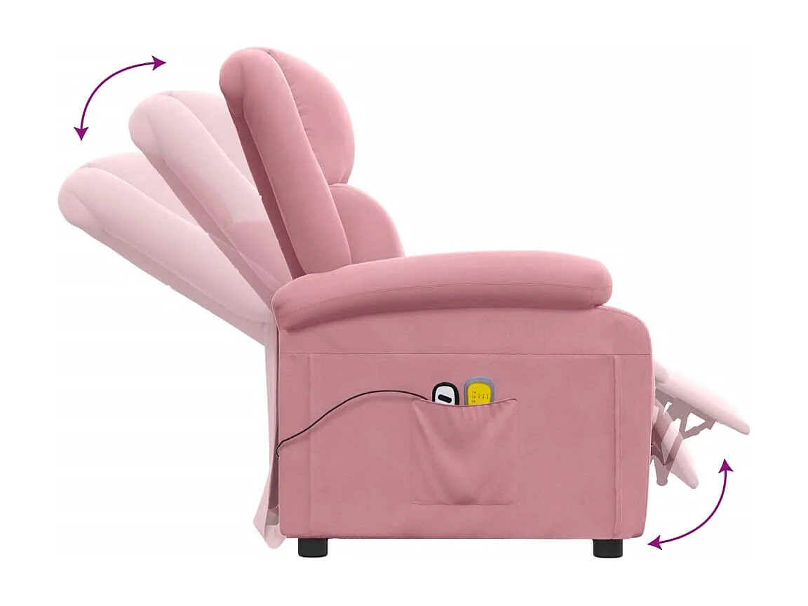 Fauteuil électrique de massage Rose Velours