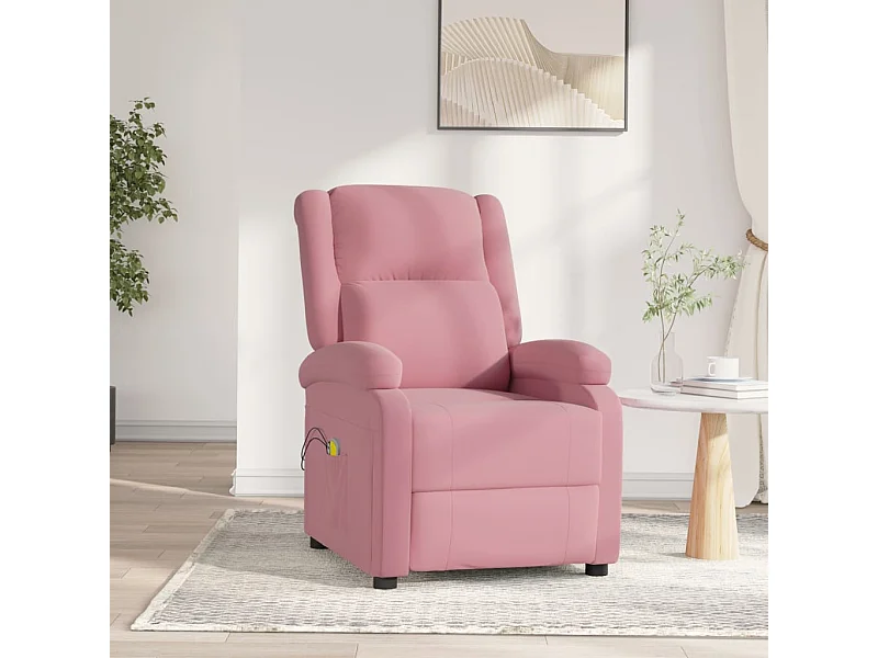 Massagesessel Elektrisch Rosa Samt