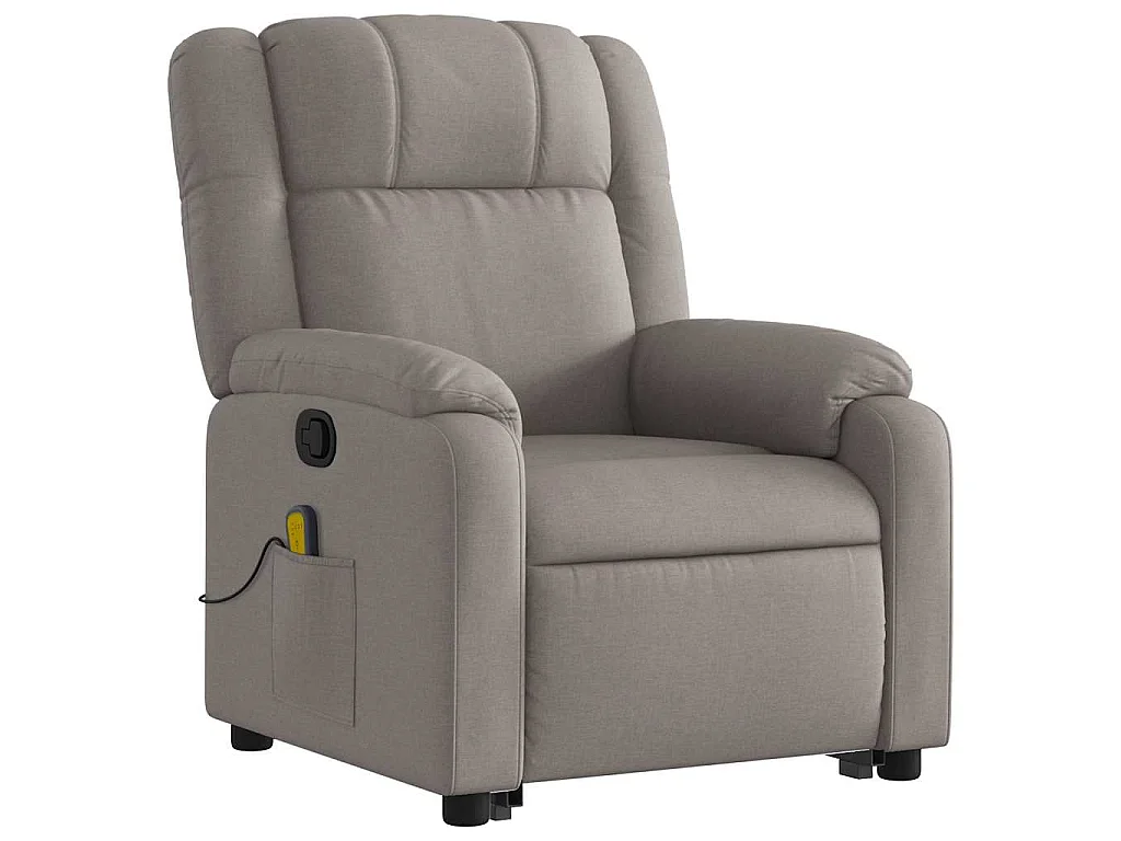 Fauteuil inclinable de massage Taupe Tissu