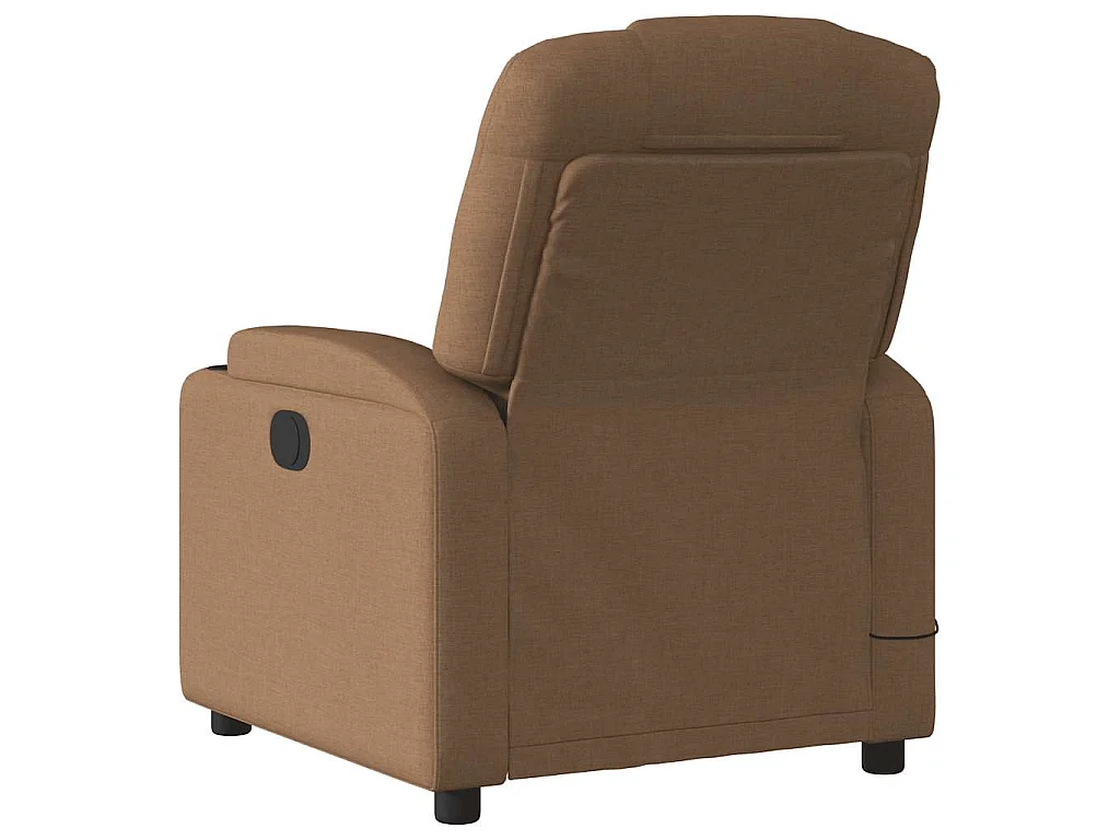 Poltrona Massaggiante Reclinabile Elettrica Marrone in Tessuto