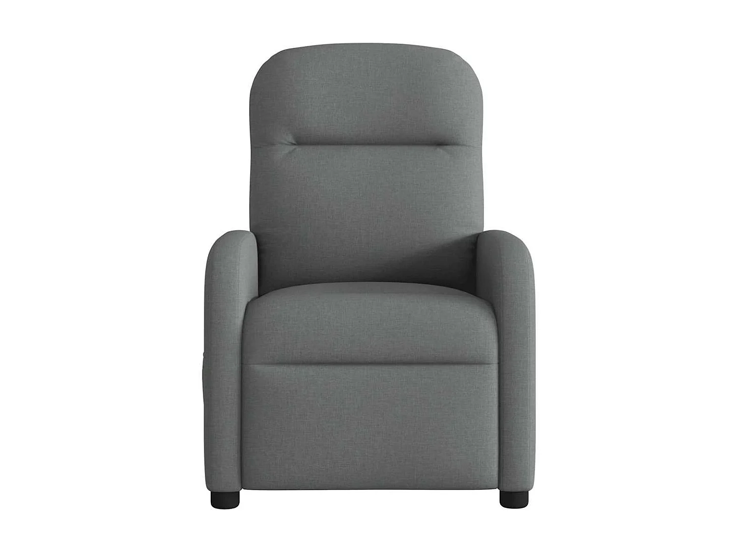 Sillón reclinable de masaje eléctrico tela gris oscuro