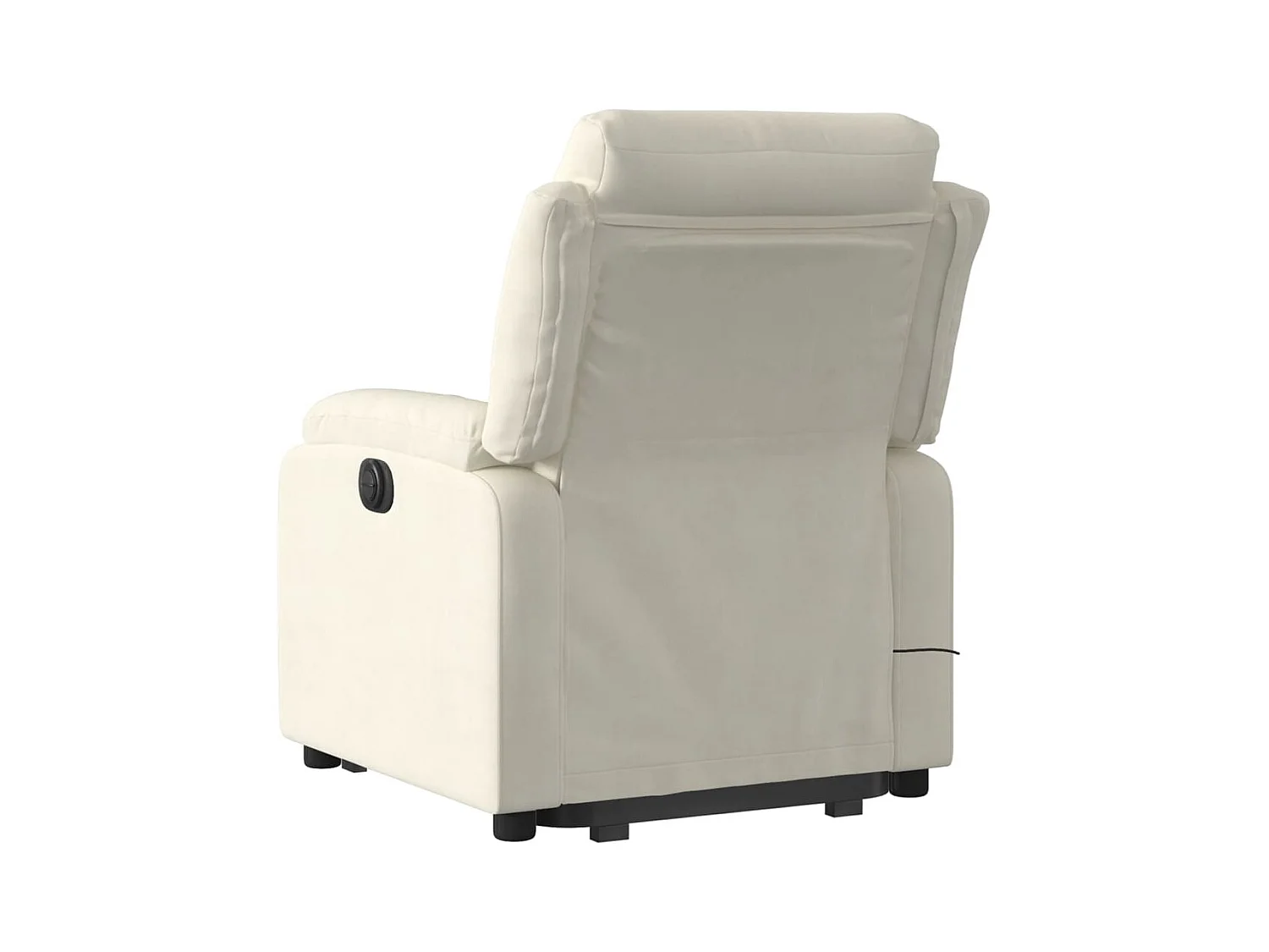Fauteuil inclinable de massage électrique crème velours