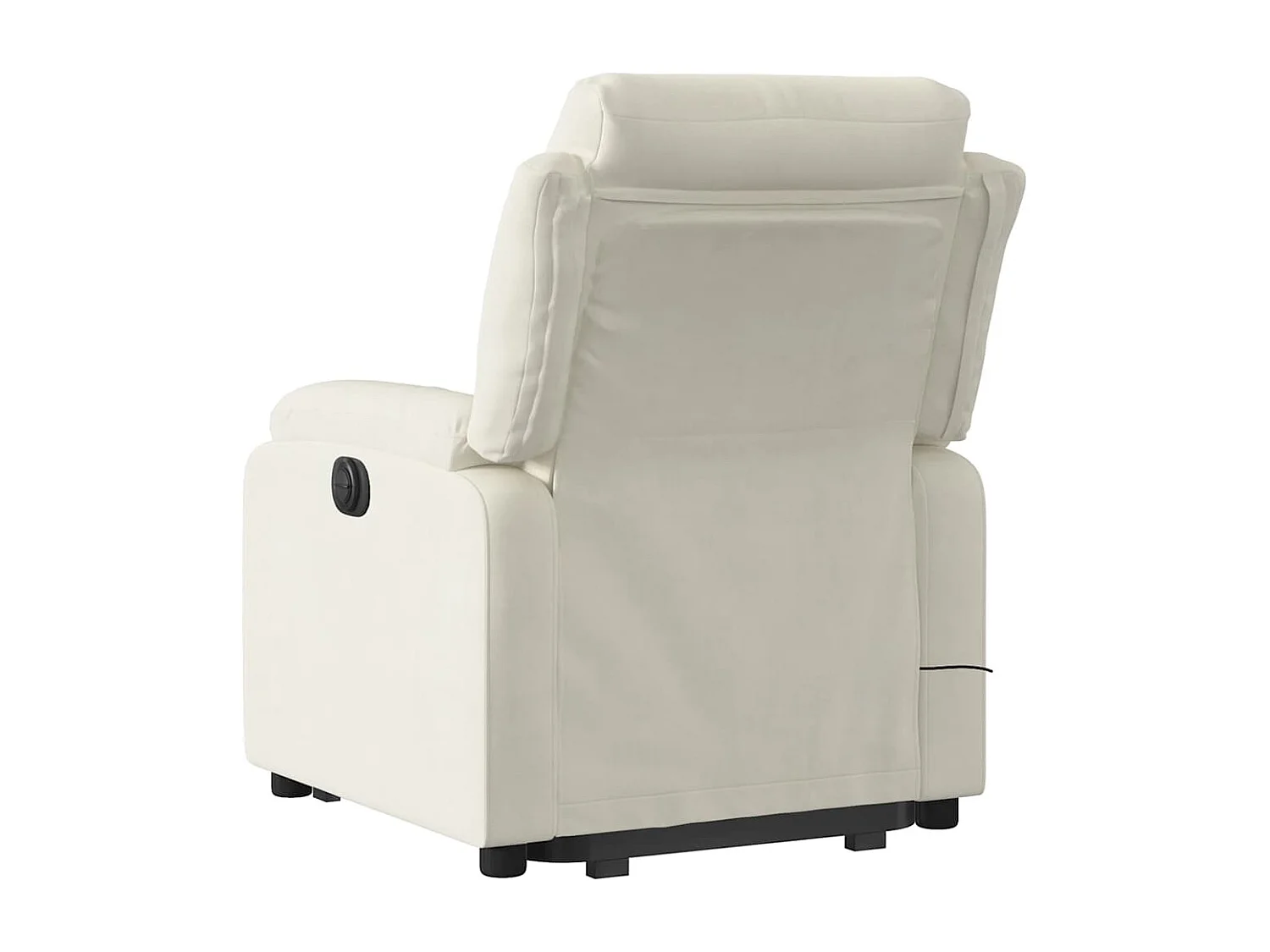 Fauteuil inclinable de massage électrique crème velours