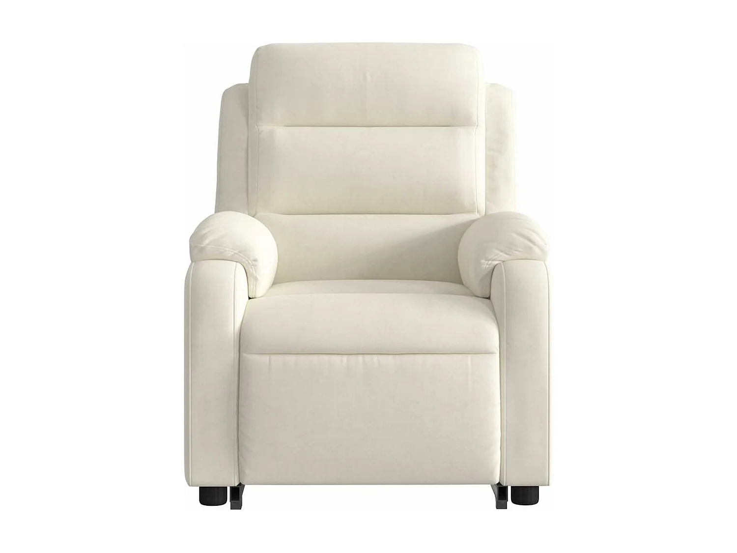 Sillón reclinable de masaje eléctrico elevable terciopelo crema