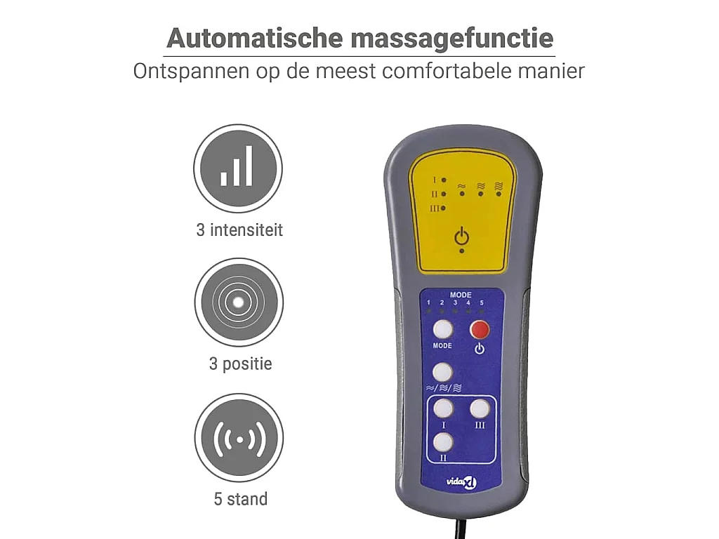 Sta-op-massagestoel elektrisch verstelbaar fluweel crèmekleurig