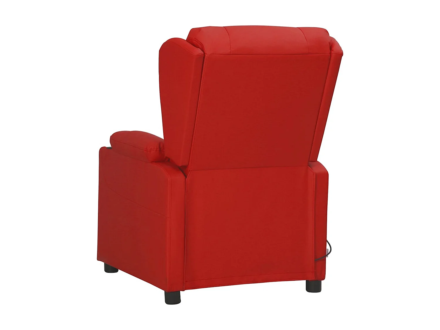 Sillón de masaje elevable cuero sintético rojo tinto