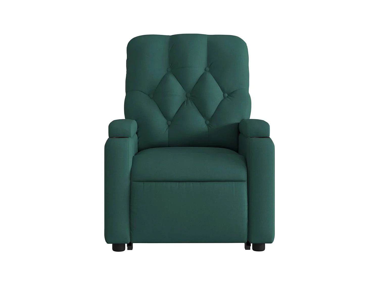 Fauteuil inclinable de massage Vert foncé Tissu