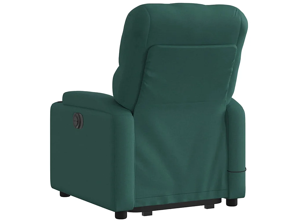 Fauteuil inclinable de massage Vert foncé Tissu