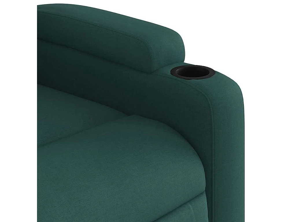 Fauteuil inclinable de massage Vert foncé Tissu