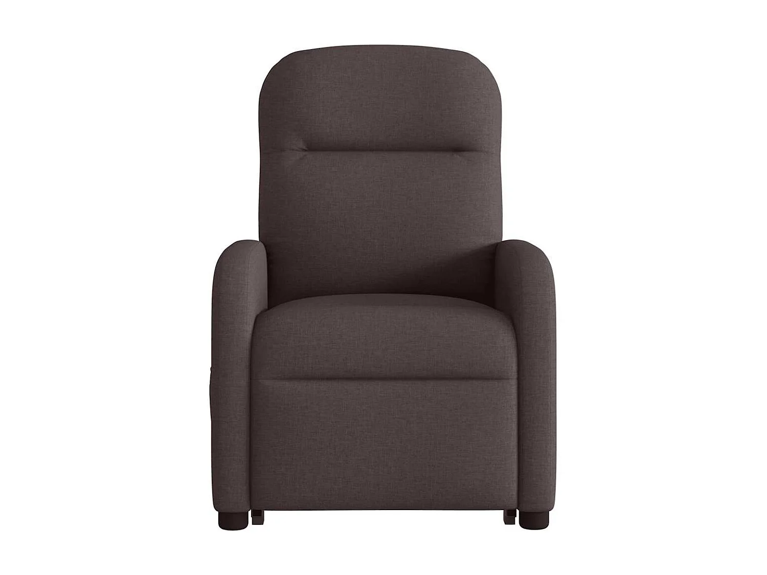 Fauteuil inclinable de massage Marron foncé Tissu