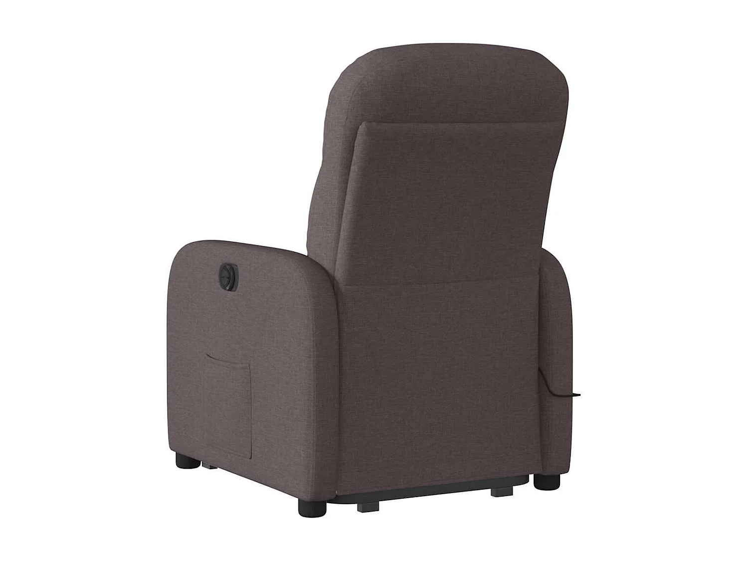 Fauteuil inclinable de massage Marron foncé Tissu