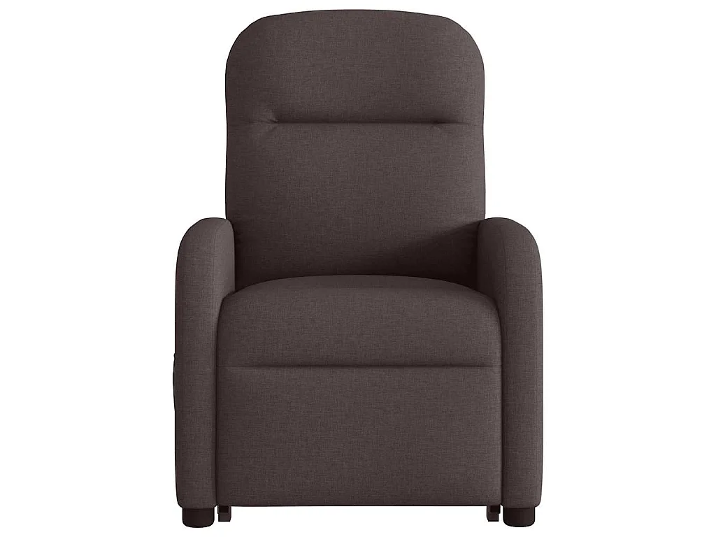 Fauteuil inclinable de massage Marron foncé Tissu