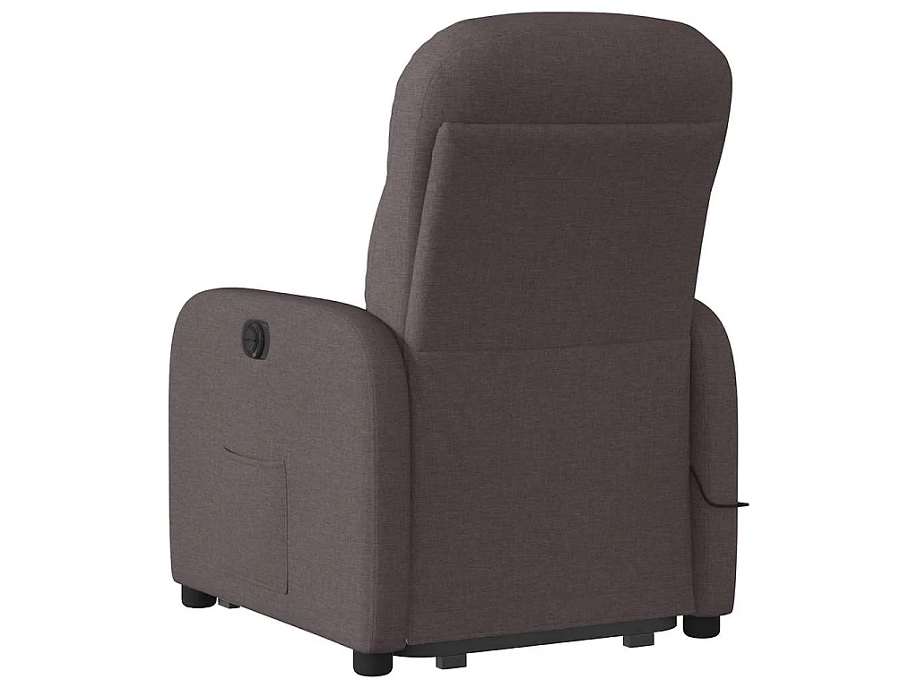 Fauteuil inclinable de massage Marron foncé Tissu