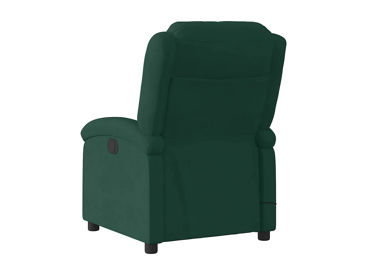 Sillón reclinable de masaje eléctrico terciopelo verde oscuro
