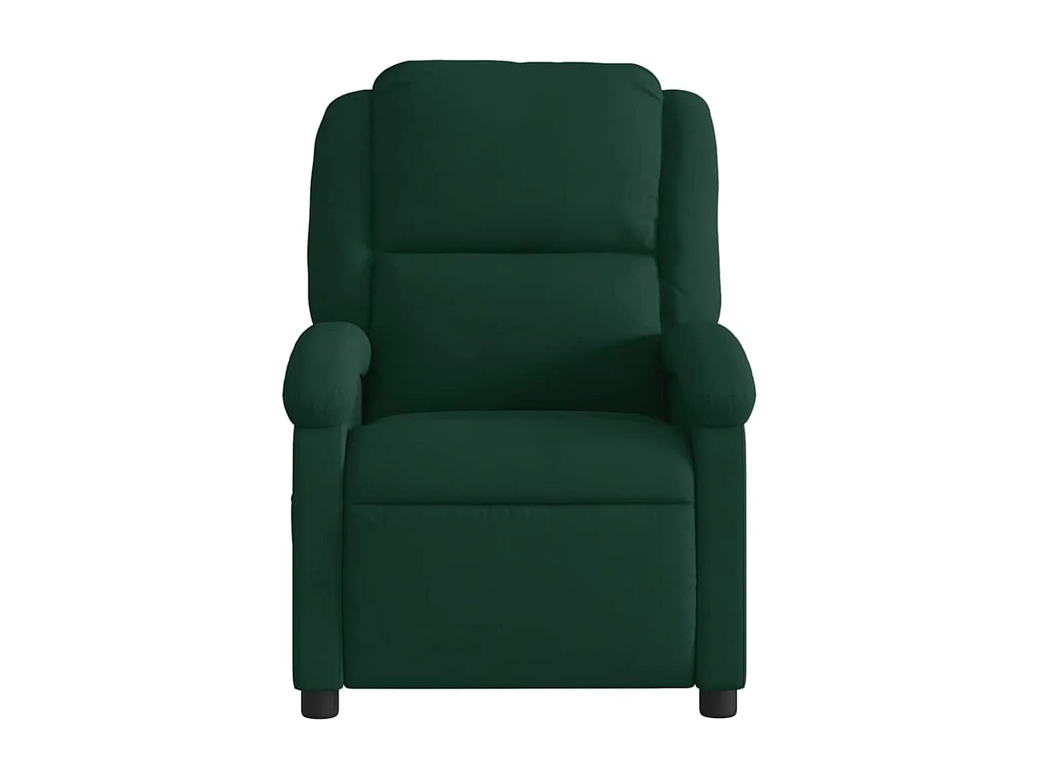 Sillón reclinable de masaje eléctrico terciopelo verde oscuro