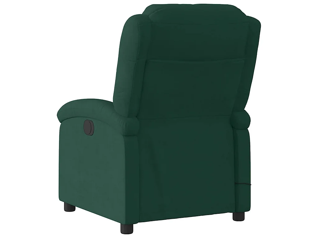 Fauteuil inclinable de massage électrique vert foncé velours