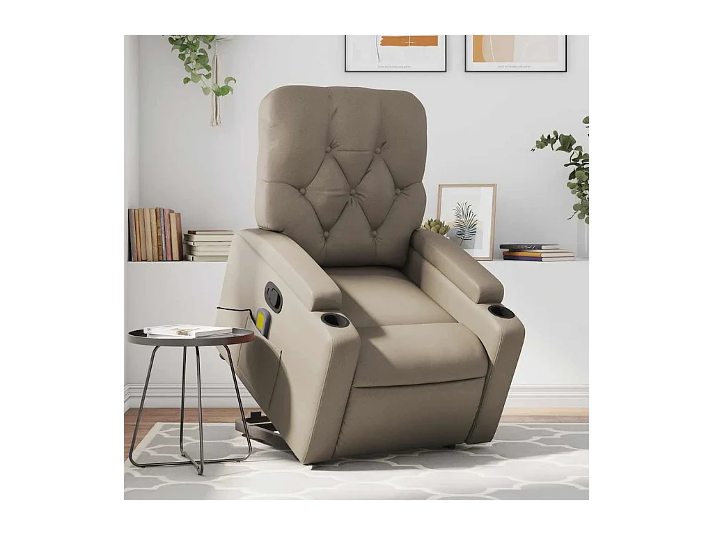 Fauteuil inclinable de massage Cappuccino Similicuir