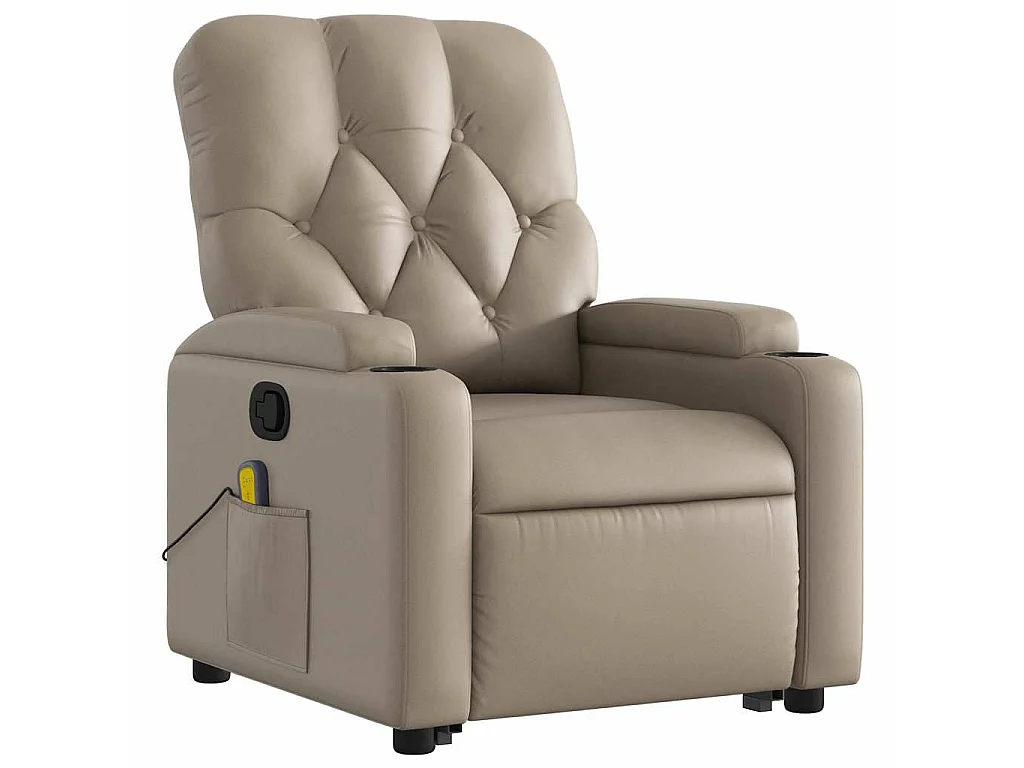 Fauteuil inclinable de massage Cappuccino Similicuir