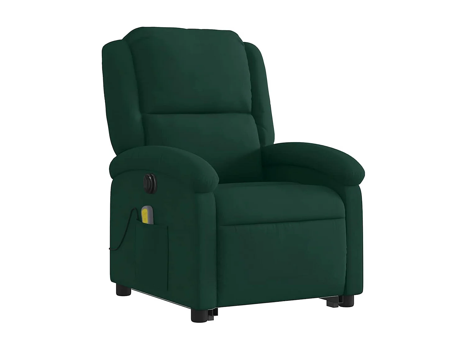 Fauteuil inclinable de massage électrique vert foncé velours