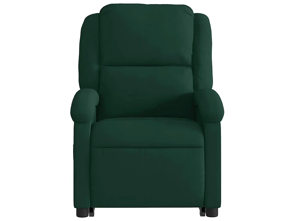 Fauteuil inclinable de massage électrique vert foncé velours