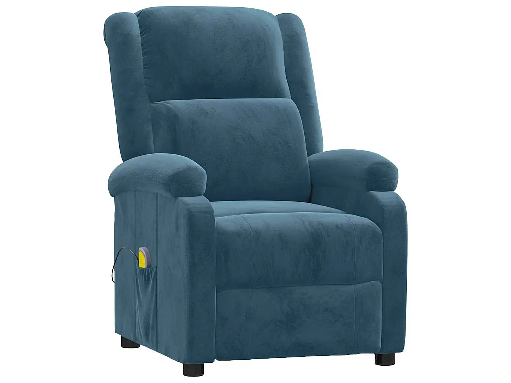 Fauteuil de massage Bleu Velours