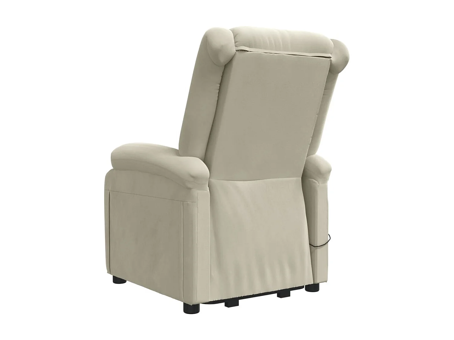 Poltrona de massagens veludo cor creme