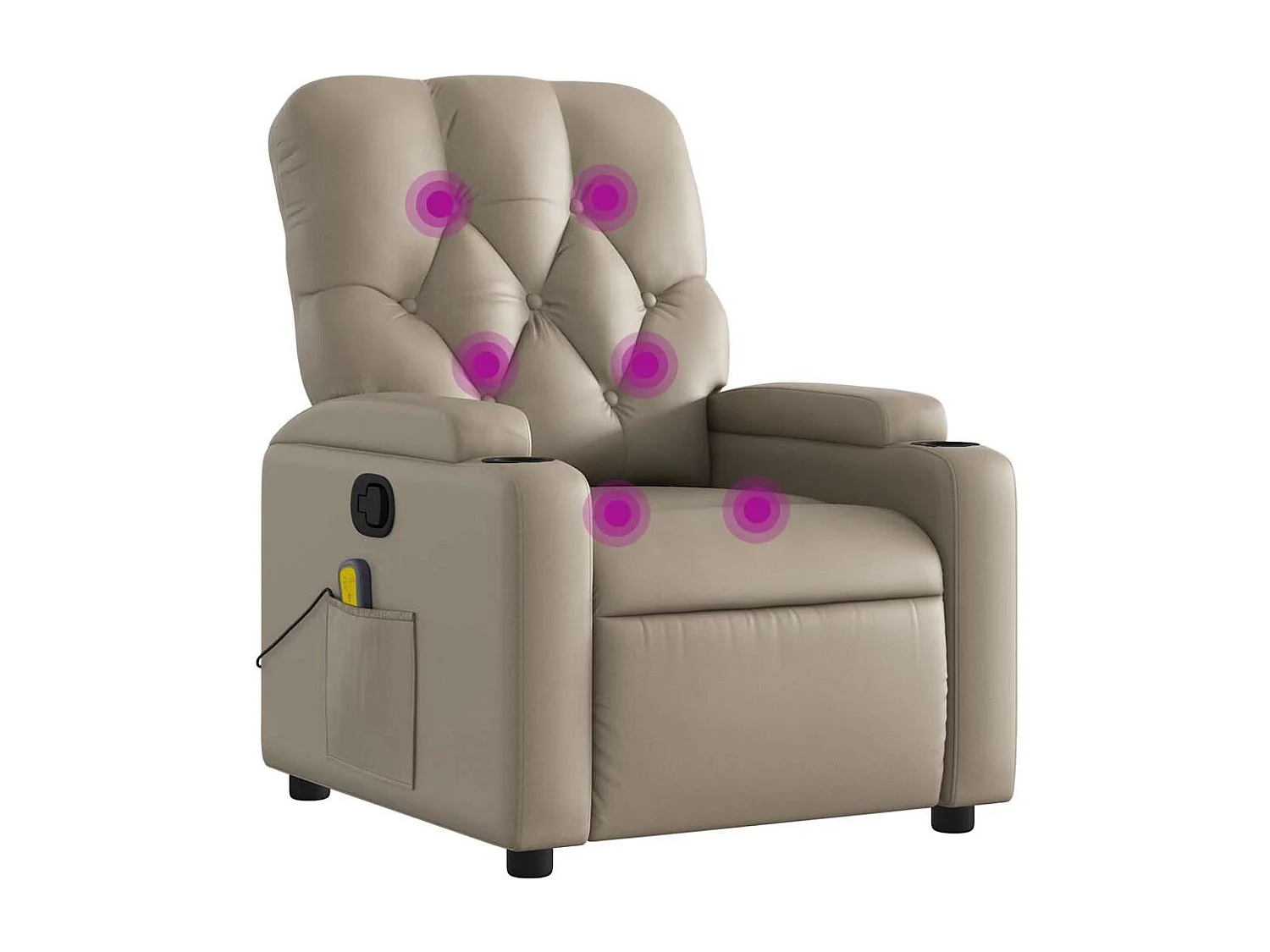 Fauteuil de massage inclinable Cappuccino Similicuir