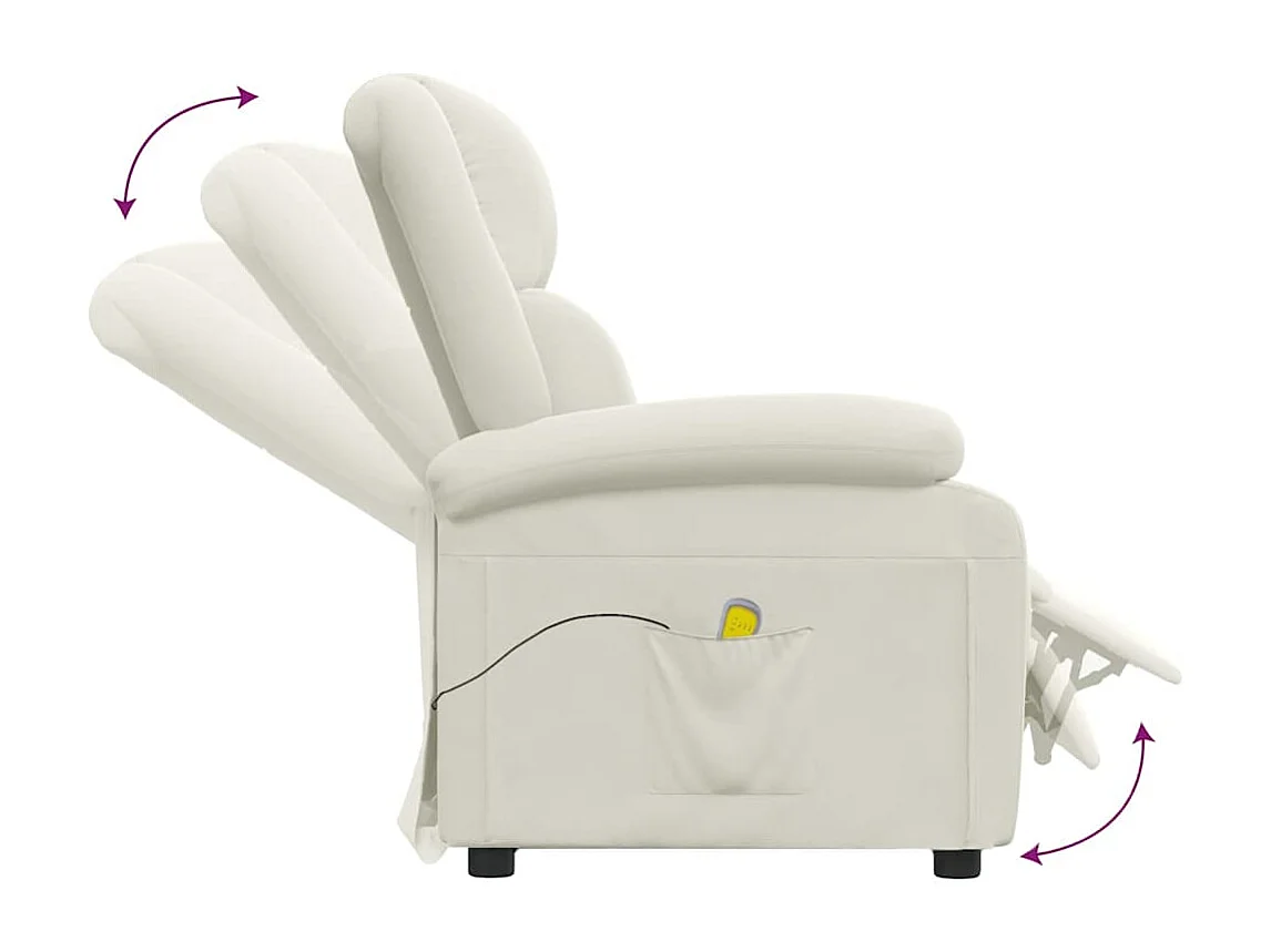 Fauteuil de massage Crème Velours