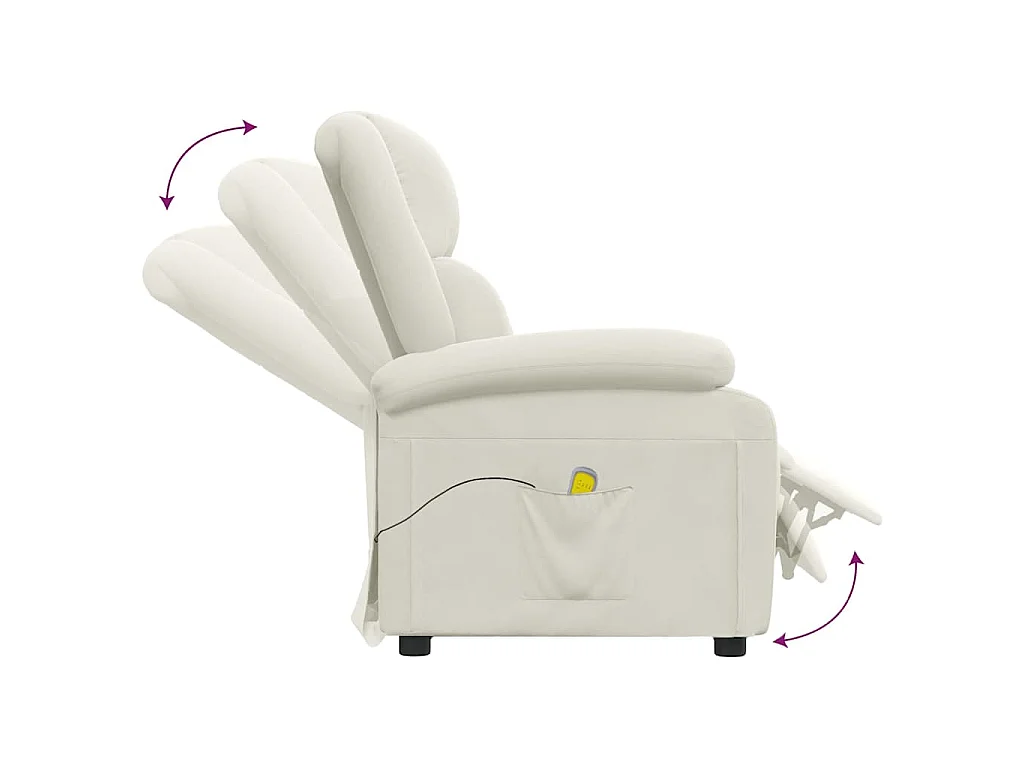 Fauteuil de massage Crème Velours