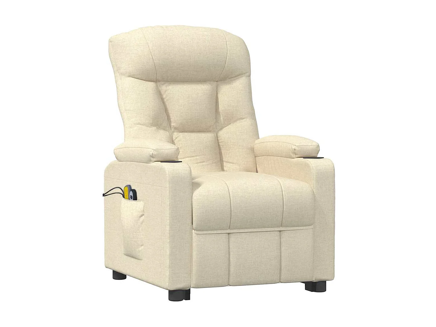 Poltrona Alzapersona Massaggiante Crema in Tessuto