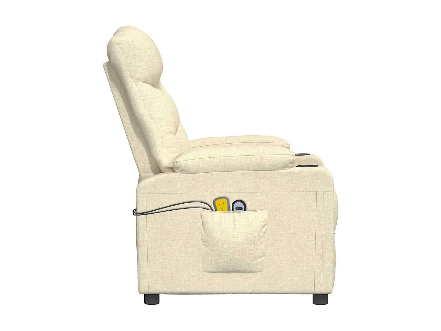 Poltrona Alzapersona Massaggiante Crema in Tessuto