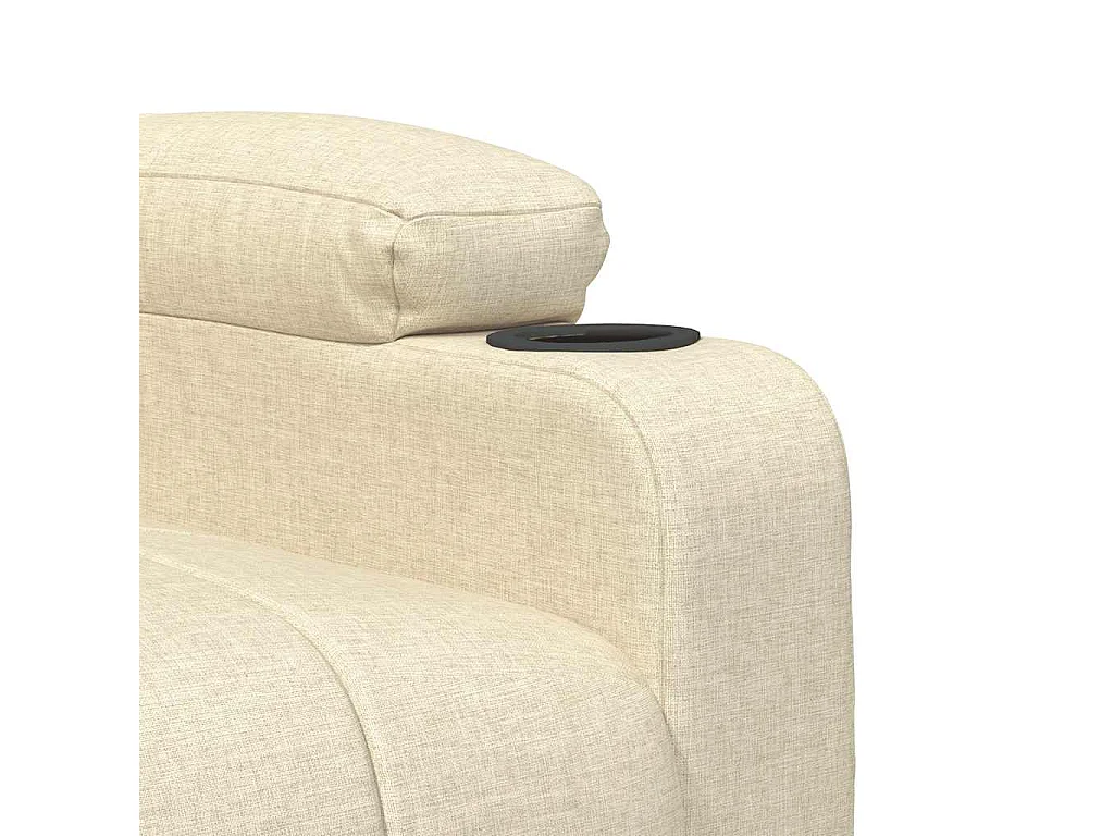 Poltrona Alzapersona Massaggiante Crema in Tessuto