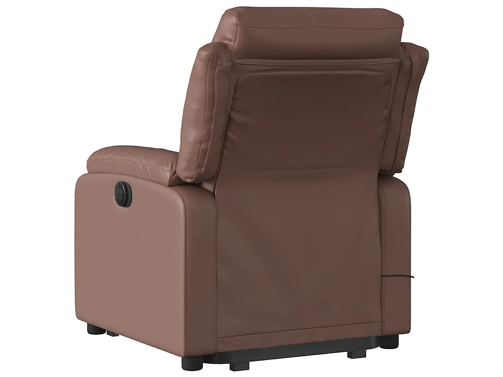Fauteuil inclinable de massage Marron Similicuir