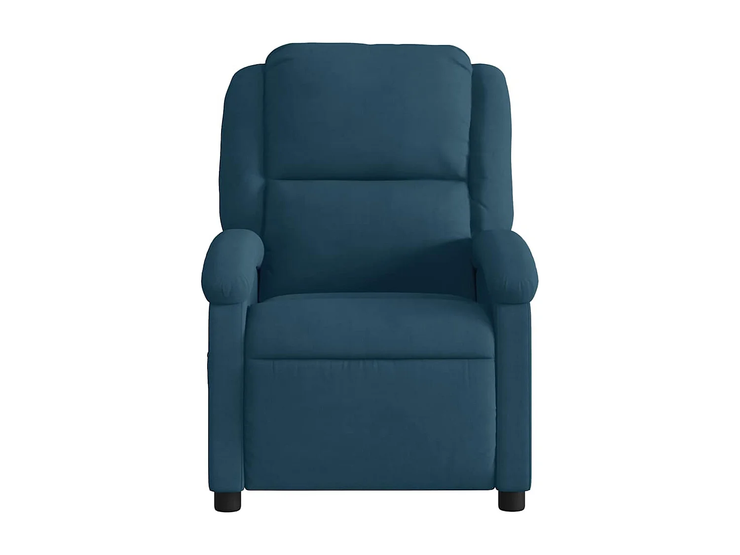 Poltrona de massagens reclinável veludo azul