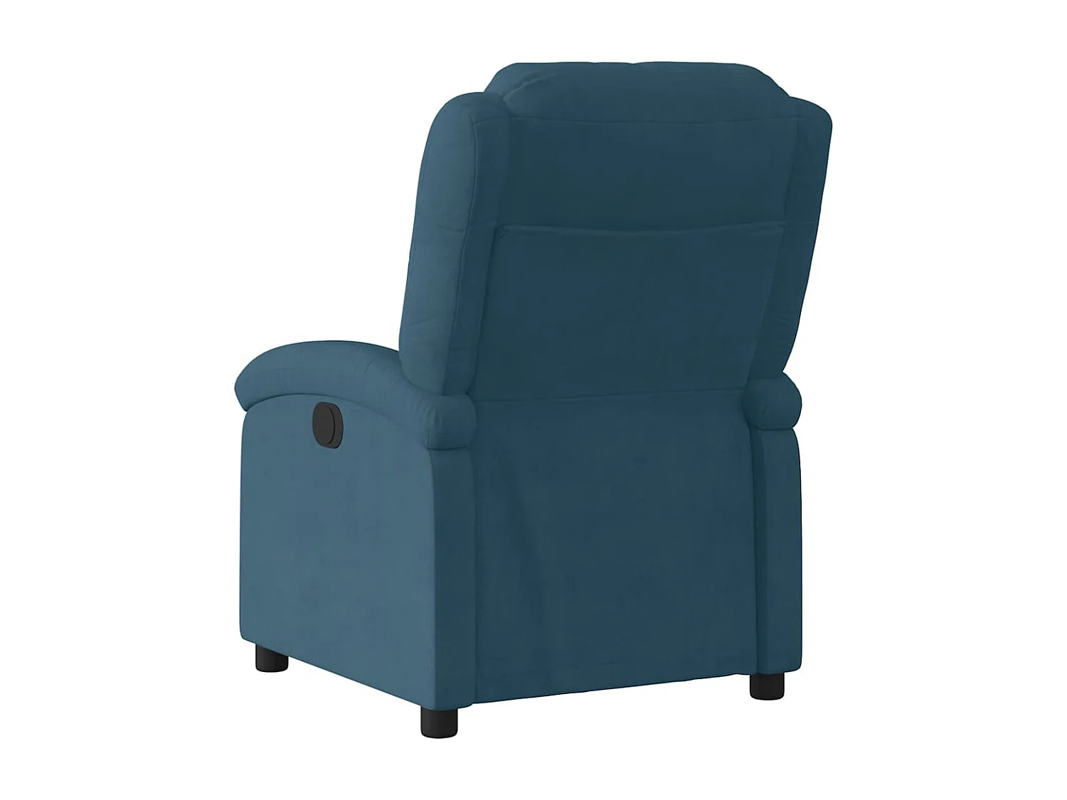 Poltrona de massagens reclinável veludo azul