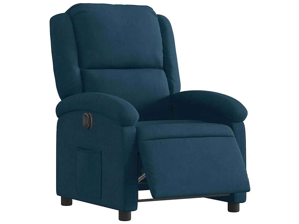 Relaxsessel Elektrisch Blau Samt