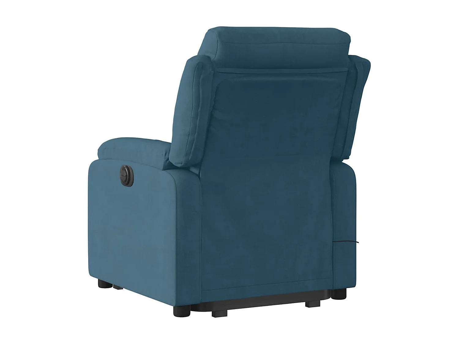 Fauteuil inclinable de massage électrique bleu velours