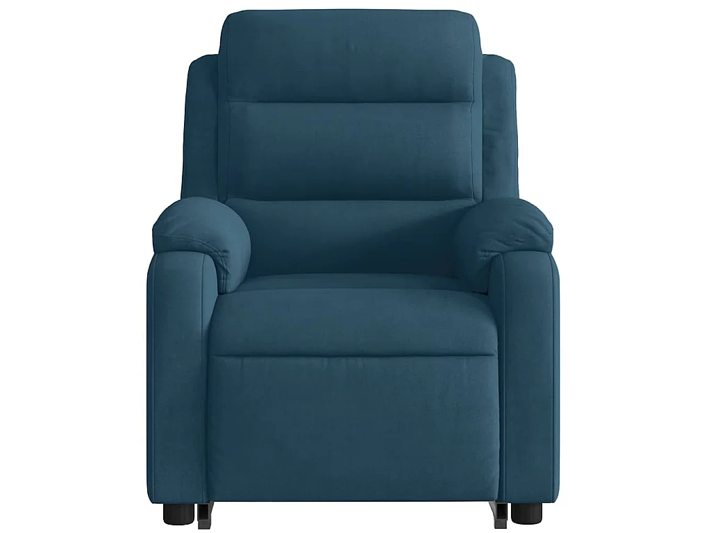 Fauteuil inclinable de massage électrique bleu velours
