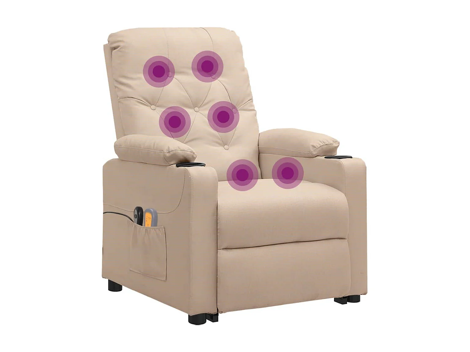 Fauteuil de massage Crème Tissu