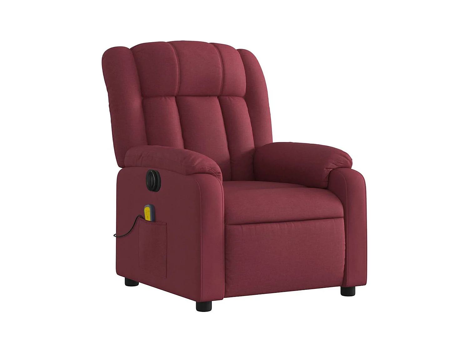 Fauteuil de massage inclinable électrique Rouge bordeaux Tissu