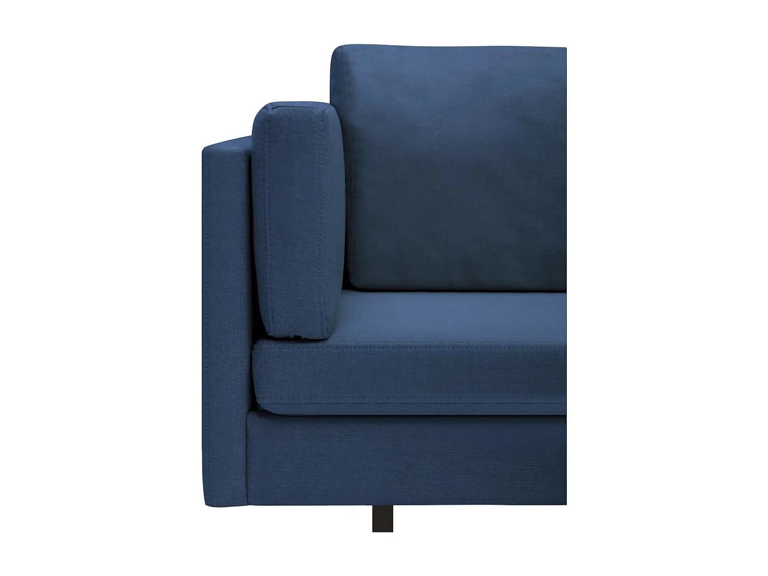 Sofá de canto tecido azul