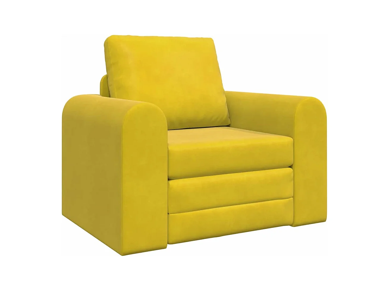 Canapé-Lit Jaune 98 x 71 x 83 cm Velours