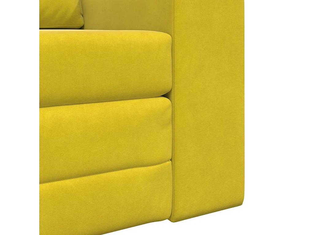 Canapé-Lit Jaune 98 x 71 x 83 cm Velours