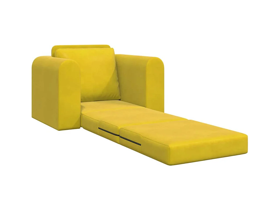 Canapé-Lit Jaune 98 x 71 x 83 cm Velours