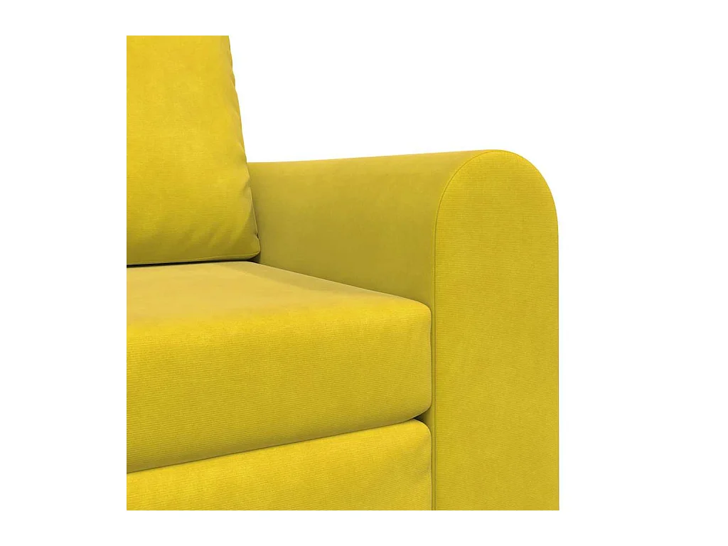Canapé-Lit Jaune 98 x 71 x 83 cm Velours
