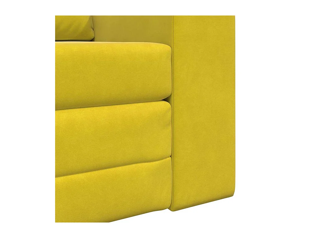 Canapé-Lit Jaune 98 x 71 x 83 cm Velours