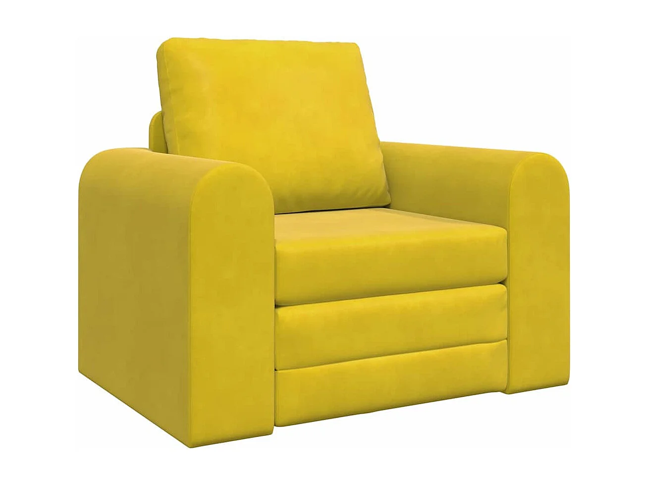 Canapé-Lit Jaune 98 x 71 x 83 cm Velours