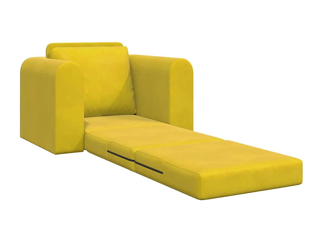 Canapé-Lit Jaune 98 x 71 x 83 cm Velours