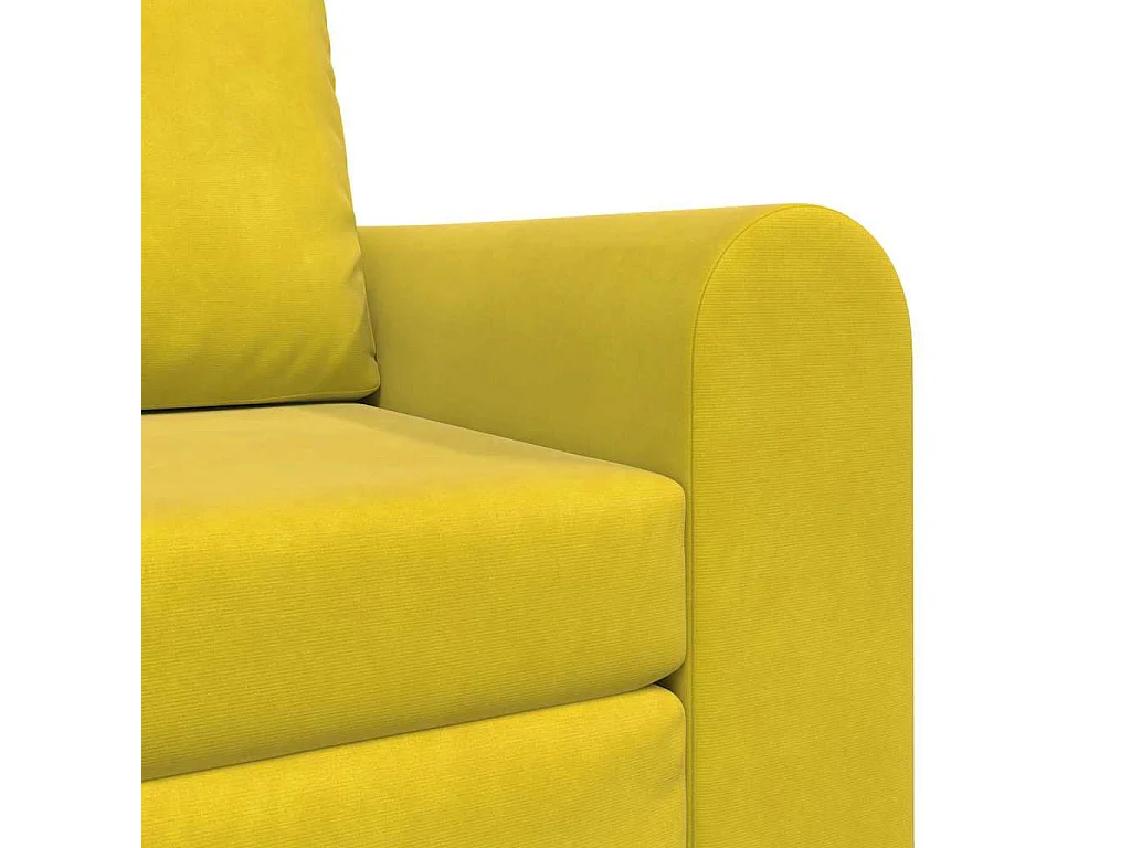 Canapé-Lit Jaune 98 x 71 x 83 cm Velours
